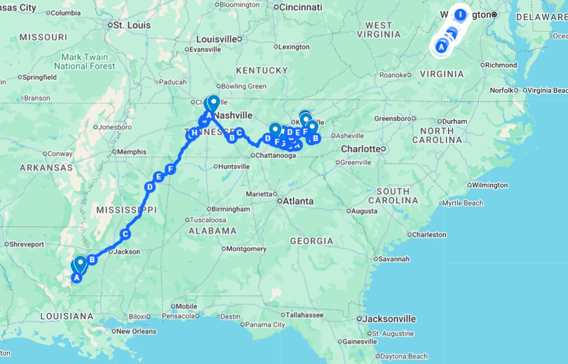 The Great Southern Parkway Map